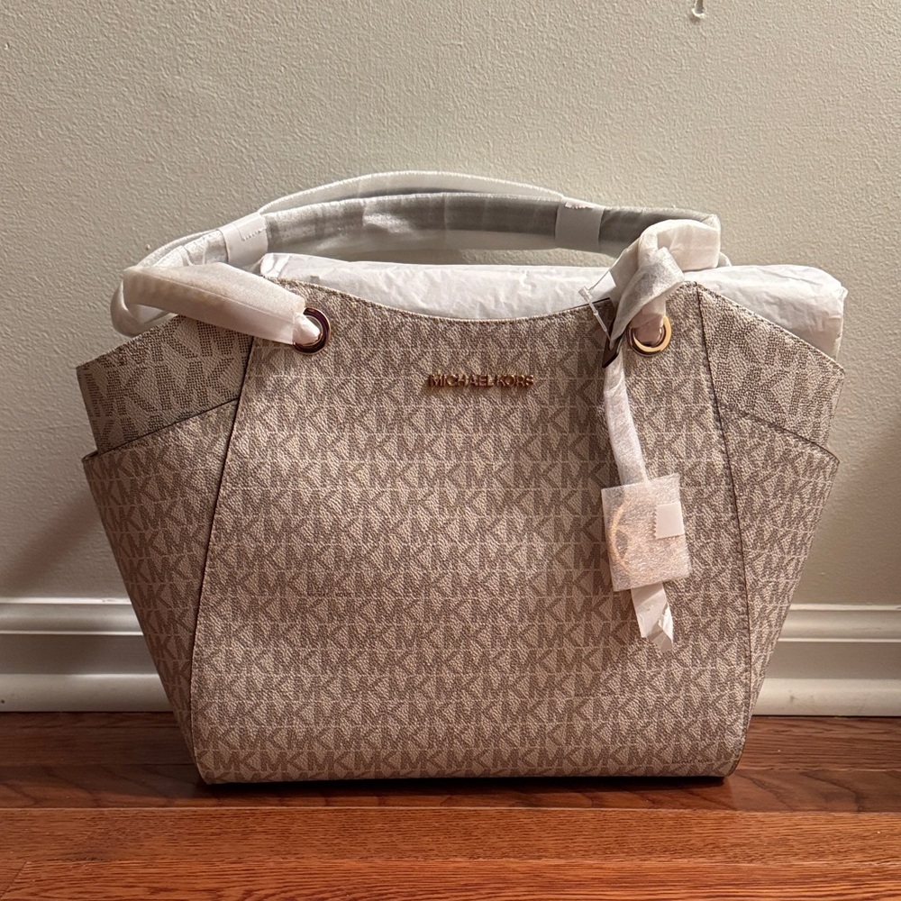 Michael Kors Jet Set Large Signature Logo Shoulder Bag